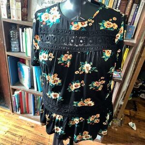 Daniel Rainn sunflower boho Bridgerton lace top